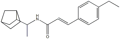 N-(1-bicyclo[2.2.1]hept-2-ylethyl)-3-(4-ethylphenyl)acrylamide 结构式