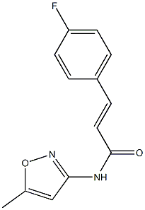 3-(4-fluorophenyl)-N-(5-methyl-3-isoxazolyl)acrylamide 结构式