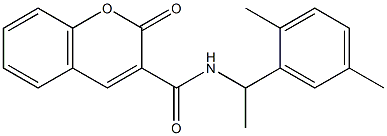N-[1-(2,5-dimethylphenyl)ethyl]-2-oxo-2H-chromene-3-carboxamide 结构式