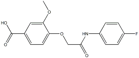 4-[2-(4-fluoroanilino)-2-oxoethoxy]-3-methoxybenzoic acid 结构式