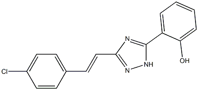 2-{3-[2-(4-chlorophenyl)vinyl]-1H-1,2,4-triazol-5-yl}phenol 结构式