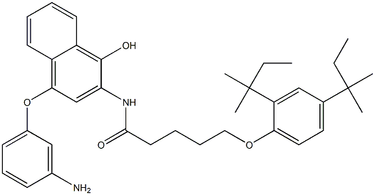 N-[4-(3-aminophenoxy)-1-hydroxy-2-naphthyl]-5-(2,4-ditert-pentylphenoxy)pentanamide 结构式