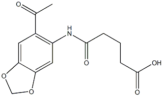 5-[(6-acetyl-1,3-benzodioxol-5-yl)amino]-5-oxopentanoic acid 结构式