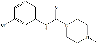 N-(3-chlorophenyl)-4-methyl-1-piperazinecarbothioamide 结构式