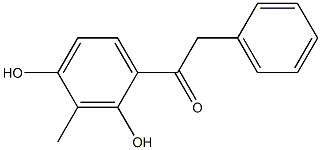 1-(2,4-Dihydroxy-3-methylphenyl)-2-phenylethanone 结构式