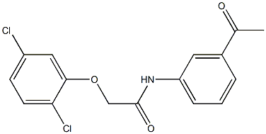 N-(3-acetylphenyl)-2-[(2,5-dichlorophenyl)oxy]acetamide 结构式