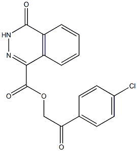 2-(4-chlorophenyl)-2-oxoethyl 4-oxo-3,4-dihydro-1-phthalazinecarboxylate 结构式