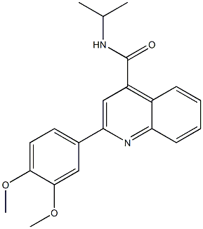 2-(3,4-dimethoxyphenyl)-N-isopropyl-4-quinolinecarboxamide 结构式