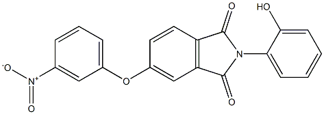 5-{3-nitrophenoxy}-2-(2-hydroxyphenyl)-1H-isoindole-1,3(2H)-dione 结构式