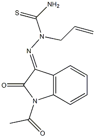 1-acetyl-1H-indole-2,3-dione 3-(N-allylthiosemicarbazone) 结构式