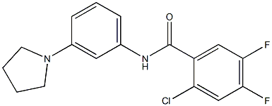 2-chloro-4,5-difluoro-N-[3-(1-pyrrolidinyl)phenyl]benzamide 结构式