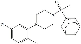 1-(1-adamantylacetyl)-4-(5-chloro-2-methylphenyl)piperazine 结构式