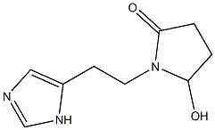 5-hydroxy-1-[2-(1H-imidazol-5-yl)ethyl]-2-pyrrolidinone 结构式