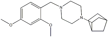 1-bicyclo[2.2.1]hept-2-yl-4-(2,4-dimethoxybenzyl)piperazine 结构式