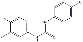 N-(4-chlorophenyl)-N'-(3,4-difluorophenyl)urea 结构式