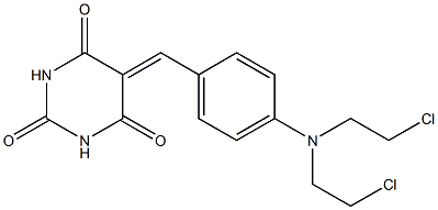 5-{4-[bis(2-chloroethyl)amino]benzylidene}-2,4,6(1H,3H,5H)-pyrimidinetrione 结构式