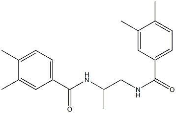 N-{2-[(3,4-dimethylbenzoyl)amino]-1-methylethyl}-3,4-dimethylbenzamide 结构式