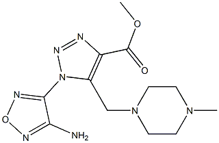 methyl 1-(4-amino-1,2,5-oxadiazol-3-yl)-5-[(4-methyl-1-piperazinyl)methyl]-1H-1,2,3-triazole-4-carboxylate 结构式