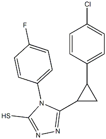 5-[2-(4-chlorophenyl)cyclopropyl]-4-(4-fluorophenyl)-4H-1,2,4-triazol-3-yl hydrosulfide 结构式