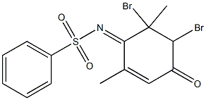 N-(5,6-dibromo-2,6-dimethyl-4-oxo-2-cyclohexen-1-ylidene)benzenesulfonamide 结构式