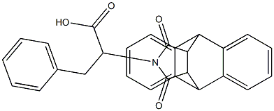 2-(16,18-dioxo-17-azapentacyclo[6.6.5.0~2,7~.0~9,14~.0~15,19~]nonadeca-2,4,6,9,11,13-hexaen-17-yl)-3-phenylpropanoic acid 结构式