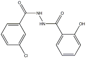 3-chloro-N'-(2-hydroxybenzoyl)benzohydrazide 结构式