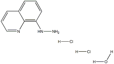 8-肼喹啉二盐酸盐单水合物 结构式