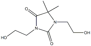 1,3-di(hydrooxyethyl)-5,5-dimethylhydantoin 结构式