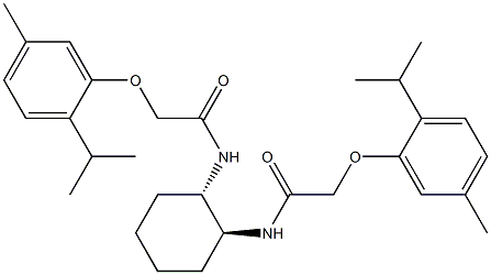 2-(2-isopropyl-5-methylphenoxy)-N-((1S,2S)-2-{[2-(2-isopropyl-5-methylphenoxy)acetyl]amino}cyclohexyl)acetamide 结构式