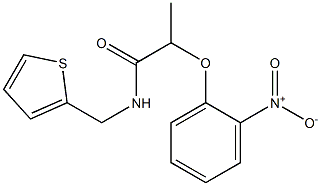 2-(2-nitrophenoxy)-N-(2-thienylmethyl)propanamide 结构式