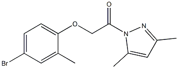 2-(4-bromo-2-methylphenoxy)-1-(3,5-dimethyl-1H-pyrazol-1-yl)-1-ethanone 结构式