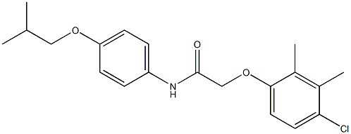 2-(4-chloro-2,3-dimethylphenoxy)-N-(4-isobutoxyphenyl)acetamide 结构式
