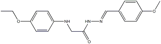 2-(4-ethoxyanilino)-N'-[(E)-(4-methoxyphenyl)methylidene]acetohydrazide 结构式