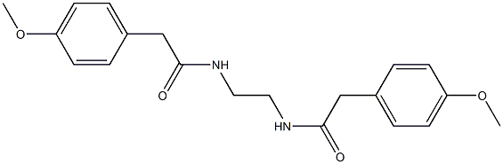 2-(4-methoxyphenyl)-N-(2-{[2-(4-methoxyphenyl)acetyl]amino}ethyl)acetamide 结构式