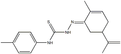 2-(5-isopropenyl-2-methyl-2-cyclohexen-1-ylidene)-N-(4-methylphenyl)-1-hydrazinecarbothioamide 结构式