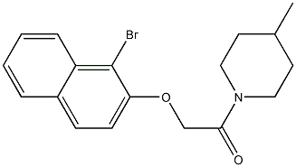 2-[(1-bromo-2-naphthyl)oxy]-1-(4-methyl-1-piperidinyl)-1-ethanone 结构式