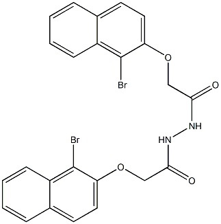 2-[(1-bromo-2-naphthyl)oxy]-N'-{2-[(1-bromo-2-naphthyl)oxy]acetyl}acetohydrazide 结构式