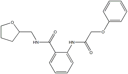 2-[(2-phenoxyacetyl)amino]-N-(tetrahydro-2-furanylmethyl)benzamide 结构式