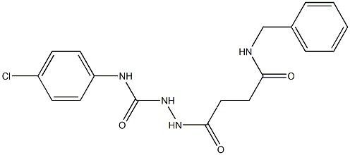 2-[4-(benzylamino)-4-oxobutanoyl]-N-(4-chlorophenyl)-1-hydrazinecarboxamide 结构式