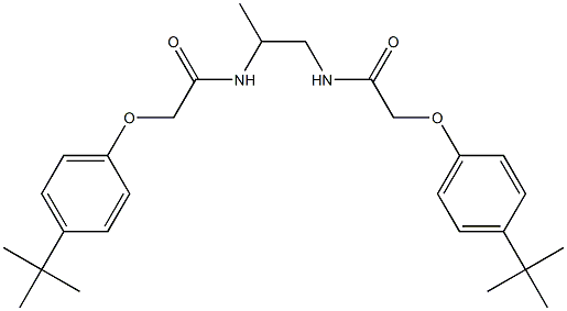 2-[4-(tert-butyl)phenoxy]-N-[2-({2-[4-(tert-butyl)phenoxy]acetyl}amino)-1-methylethyl]acetamide 结构式