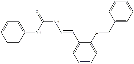 2-{(E)-[2-(benzyloxy)phenyl]methylidene}-N-phenyl-1-hydrazinecarboxamide 结构式