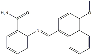 2-{[(E)-(4-methoxy-1-naphthyl)methylidene]amino}benzamide 结构式