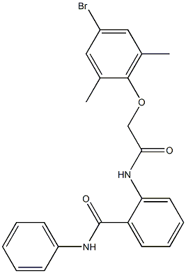 2-{[2-(4-bromo-2,6-dimethylphenoxy)acetyl]amino}-N-phenylbenzamide 结构式