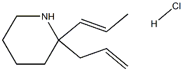 2-allyl-2-[(1E)-prop-1-enyl]piperidine hydrochloride 结构式