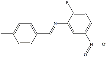 N-(2-fluoro-5-nitrophenyl)-N-[(E)-(4-methylphenyl)methylidene]amine 结构式