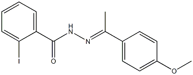 2-iodo-N'-[(E)-1-(4-methoxyphenyl)ethylidene]benzohydrazide 结构式