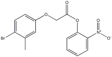 2-nitrophenyl 2-(4-bromo-3-methylphenoxy)acetate 结构式