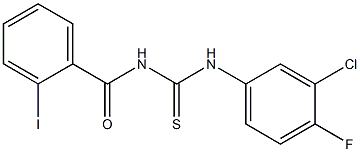 N-(3-chloro-4-fluorophenyl)-N'-(2-iodobenzoyl)thiourea 结构式