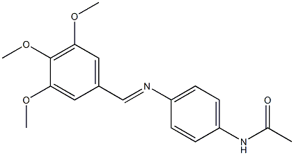 N-(4-{[(E)-(3,4,5-trimethoxyphenyl)methylidene]amino}phenyl)acetamide 结构式