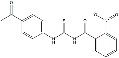 N-(4-acetylphenyl)-N'-(2-nitrobenzoyl)thiourea 结构式